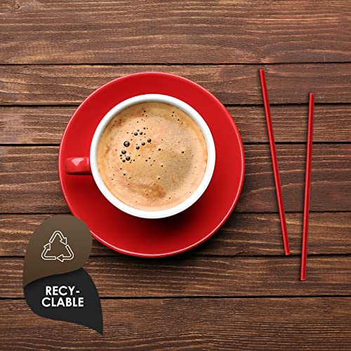 PAMI Disposable 5in Plastic Sip Stirrers/Straws, Value Pack of 1000 Stirring Sticks for Hot & Cold Drinks, Cocktail & Coffee Bar Stir Straws (Red One Size) - Image 4