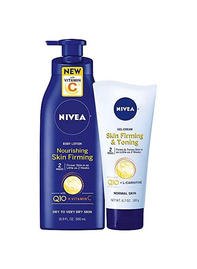 Nivea Skin Firming Body Lotion Variety Pack With 16.9 Fl Oz Nourishing Body Lotion And 6.7 Oz Skin Firming Gel Cream - Image 2