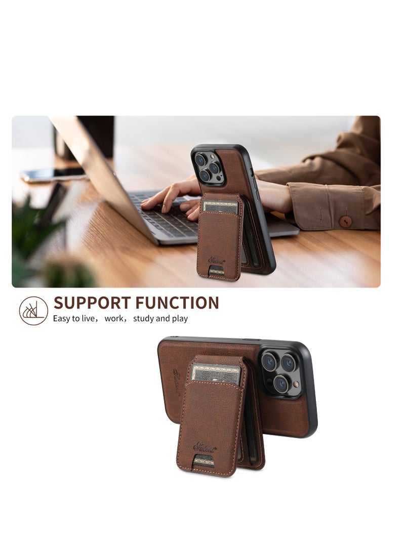 AROAQ Iphone Wallet Phone Case, Premium Leather Phone Case Back Cover, Elegant Design Phone Protective Cover For Iphone 15 Pro Max, 15 Plus, Pro, ( Blue ) - Image 4