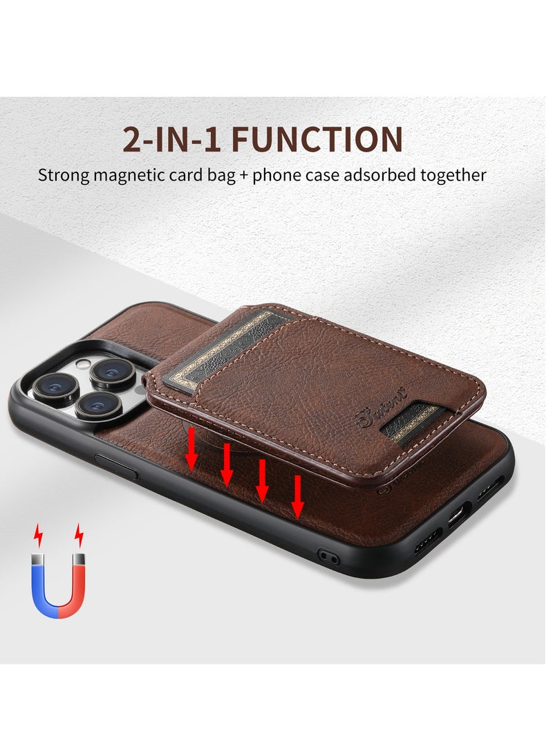 AROAQ Iphone Wallet Phone Case, Premium Leather Phone Case Back Cover, Elegant Design Phone Protective Cover For Iphone 15 Pro Max, 15 Plus, Pro, ( Blue ) - Image 3