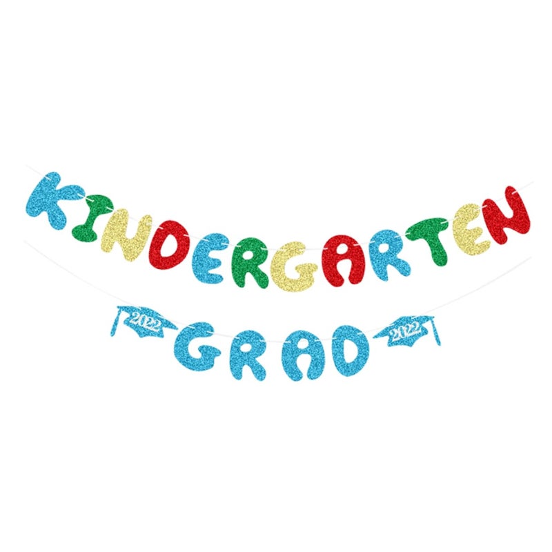 Graduation Party Decorations Glitter Banner Photo Prop Set for Kindergarten Celebrations - Image 2