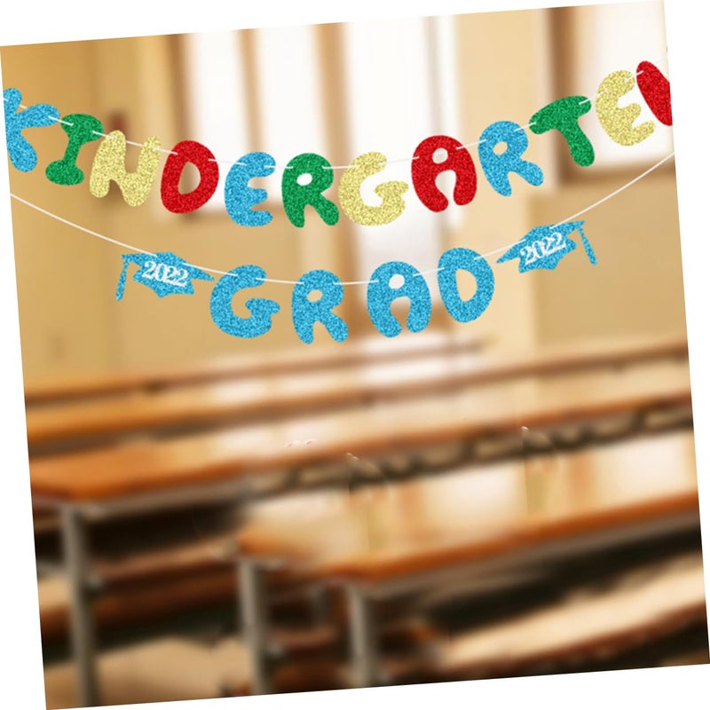 Graduation Party Decorations Glitter Banner Photo Prop Set for Kindergarten Celebrations - Image 4