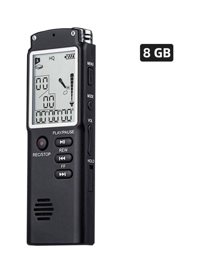 NIBEMINENT 8GB Noise Reduction Dual Condenser 1536Kbps HD Digital Voice Activated Recorder and MP3 Player OS5270-1 Black  - Image 3