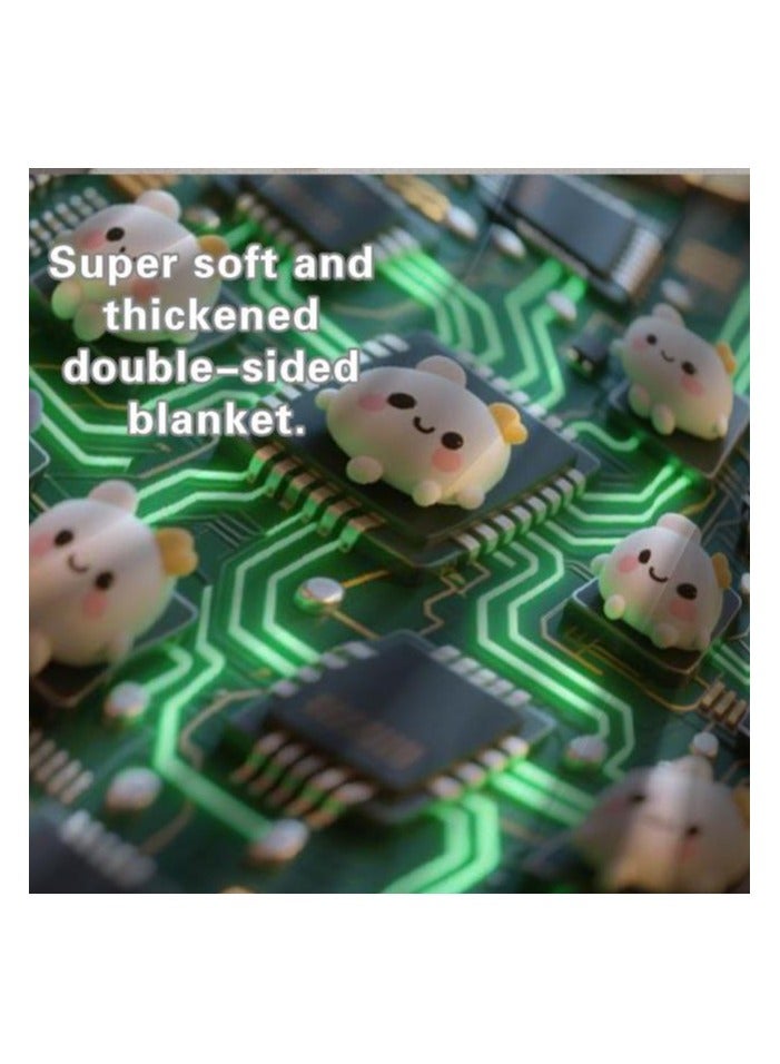 general Flannel thin blanket (warm and comfortable, suitable for sleep, gaming, dust removal and sandproof) 150cm*200cm - 131 - Image 1