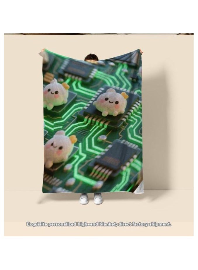 general Flannel thin blanket (warm and comfortable, suitable for sleep, gaming, dust removal and sandproof) 150cm*200cm - 131 - Image 4