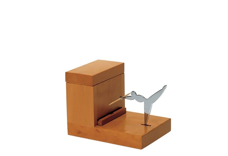 Alessi Officina Toothpick Holder Brown