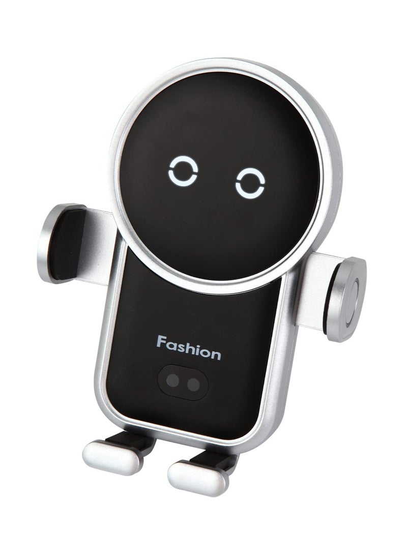 SYOSI Wireless Car Charger Mount,15W Fast Charger, Wireless Car Charger Air Vent, Automatic Clamping Phone Holder for iPhone 13/12/11//XS/XR/8, S22/S21/S20/Note 20, etc (Sliver) - Image 1