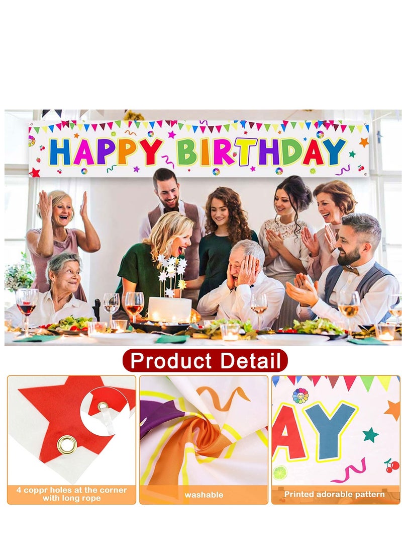 Barakah Large Happy Birthday Banner for Party Supplies Decoration (300X50cm) - Image 5