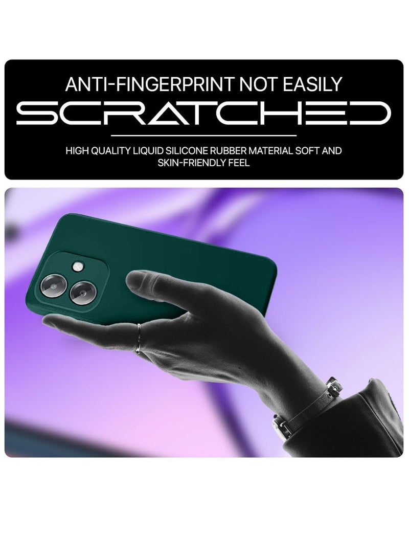 دبليو تيك غطاء حماية من السيليكون السائل الفاخر لهاتف اوبو A3x 5G 2024 - أخضر داكن - Image 5