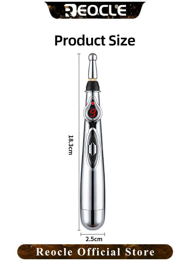 REOCLE - 3-in-1 Acupuncture Pen Electronic Acupuncture Pen Pain Relief Therapy Meridian Energy Pulse Massage Pen Powerful Meridian Energy Pen Relief Pain Tools - Image 1