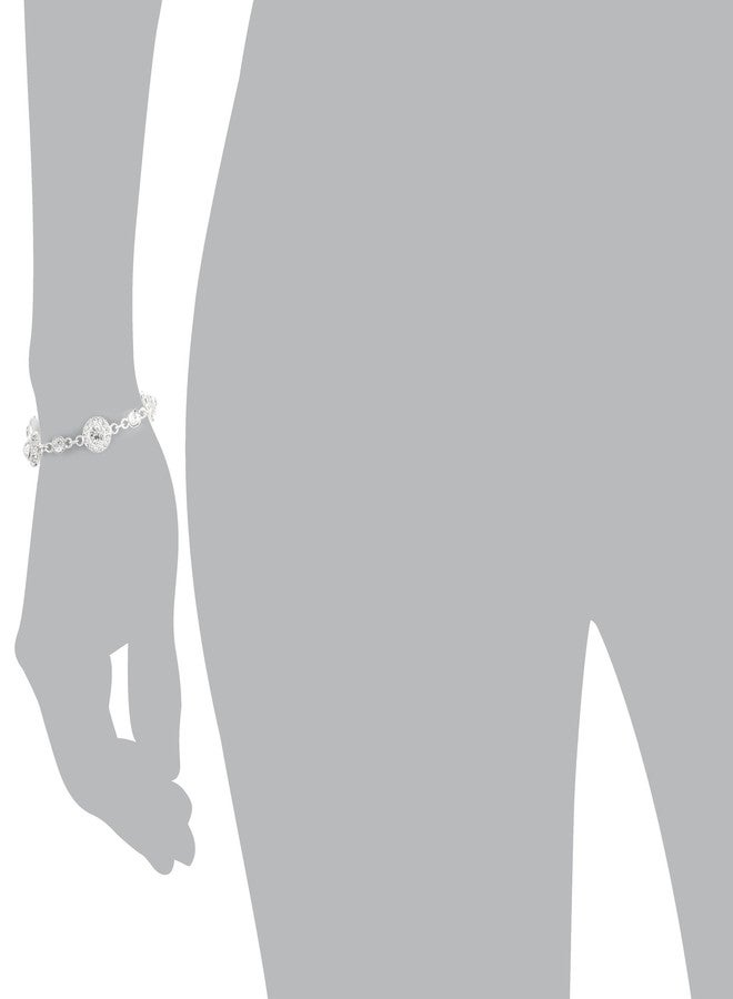 Napier "Giftable Silver-Tone Crystal Circle Bracelet - Image 2