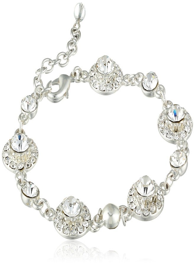 Napier "Giftable Silver-Tone Crystal Circle Bracelet - Image 1
