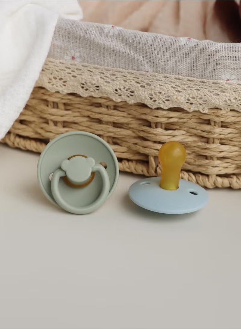 2 Pieces Portable Natural Latex Pacifier,Baby 0-12 Months（Blue and Green） - Image 4