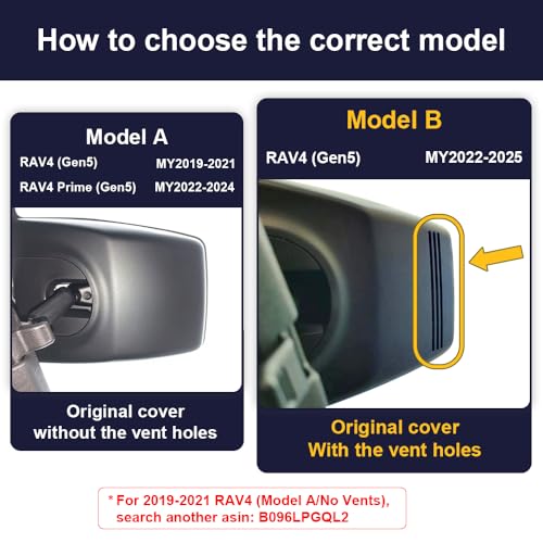 Fitcamx 4K Dash Cam Suitable for Toyota RAV4 2022-2025 (Model B/with Vent Hole on Cover), OEM Factory Look, UHD 2160P Video, Built-in WiFi & APP, Loop Recording, G-Sensor, Plug & Play, 64GB Card - Image 2
