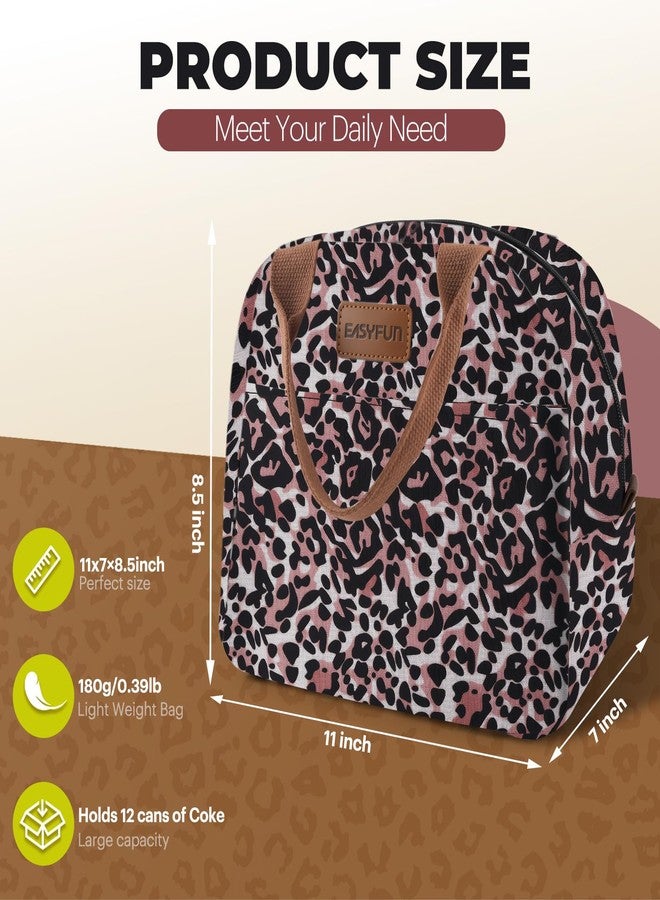 EASYFUN Lunch Bag for Women & Men, Adult Insulated Leakproof Lunch Box Bags with Large Capacity, Cooler Tote Bag for Work/Travel/Office/Outdoor (Panther Black) - Image 2