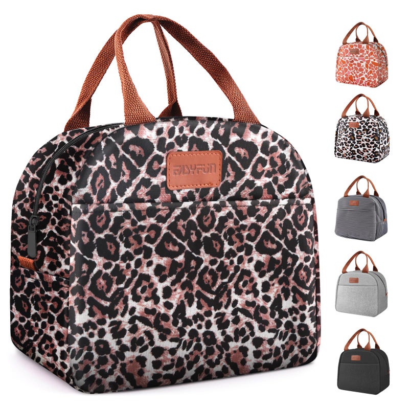 EASYFUN Lunch Bag for Women & Men, Adult Insulated Leakproof Lunch Box Bags with Large Capacity, Cooler Tote Bag for Work/Travel/Office/Outdoor (Panther Black) - Image 1