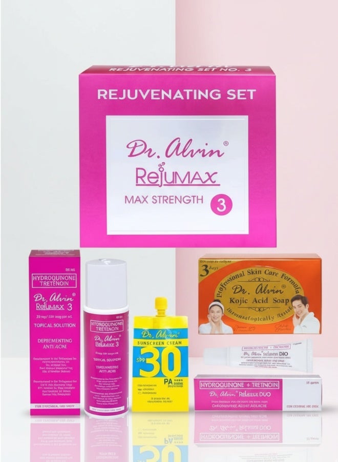 Dr. Alvin Rejumax Rejuvenating Max Strength Set No 3 Facial Skin Care Whitening Anti Acne Brightening Exfoliating - Image 2