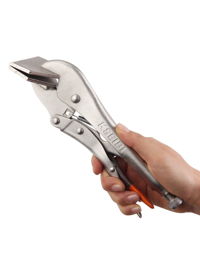 KSEIBI 10-Inch Sheet Metal Locking Plier, Heavy Duty Sheet Metal Grip Tool, Welding Locking Plier Tools Adjustable Opening, Ideal for Bending, Braking, Crimping or Clamping Sheet Metal.  - Image 3
