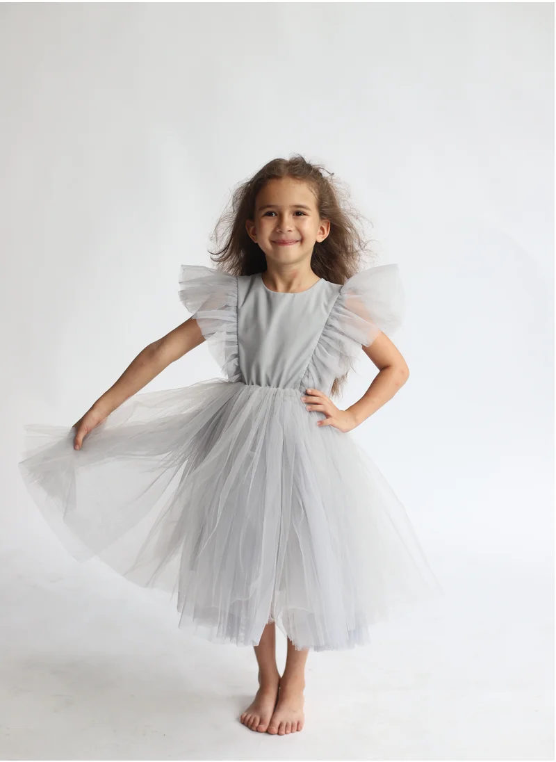 D'Daniela Natalya Dress Grey Net