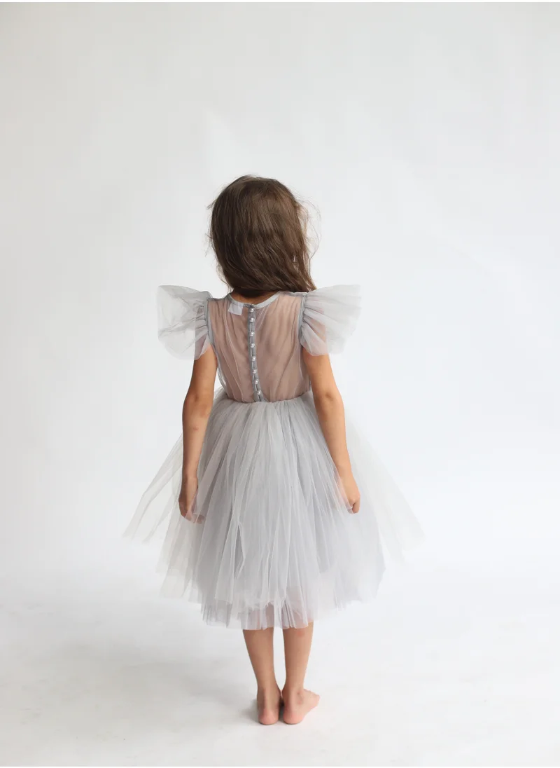D'Daniela Natalya Dress Grey Net