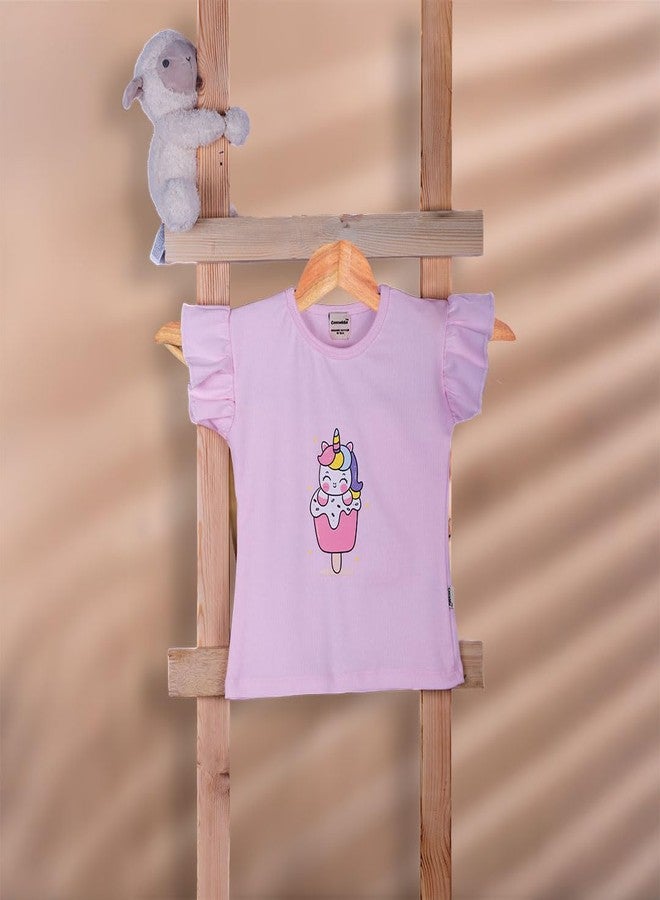 Coocuddle Organic Cotton Girls T-Shirt Set, Pack of 2 12 Months18 Months Yellow & Pink - Image 3