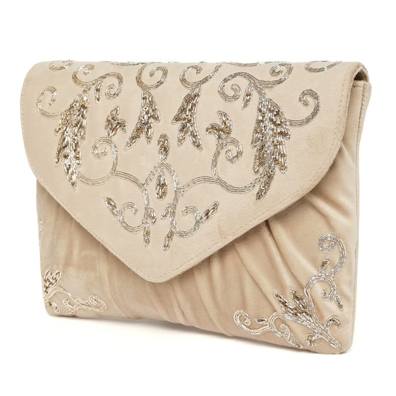 Aheli Clutch Purses Gift for Women Wedding Handmade Evening Handbags Party Bridal Clutch - Image 4