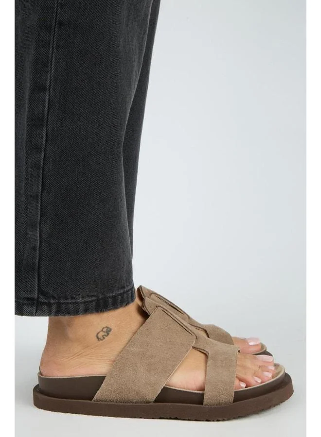 Manijero  Sabrina Women's Genuine Leather Double-Band Violet Slippers. for Women | Best Price UAE