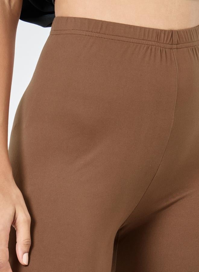 Styli Women Brown Leggings with Elastic Waist - Image 3