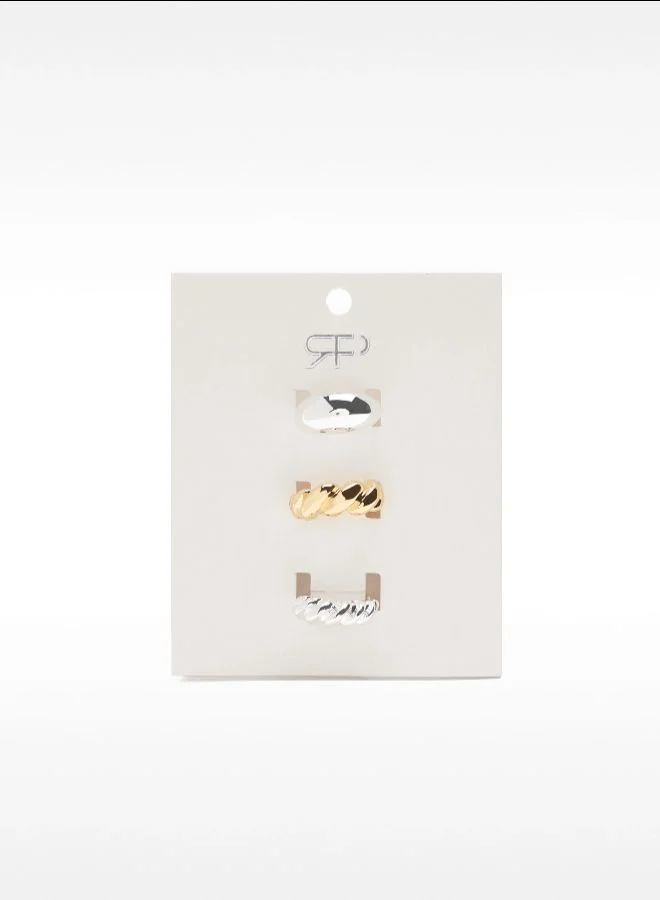 PARFOIS Bicolour Ring Set