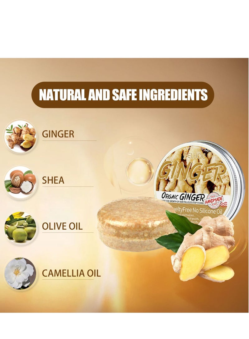 إيلهو صابون الزنجبيل شامبو مضاد لتساقط الشعر نمو الشعر الكثيف ترطيب فروة الرأس نظيفة وناعمة - Image 4