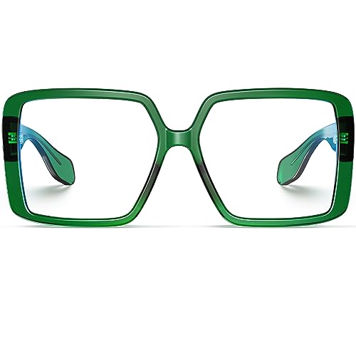 VISOONE Oversized TR90 Blue Light Blocking Glasses Fashion Accessories Non Prescription for Women Harvard - Image 1