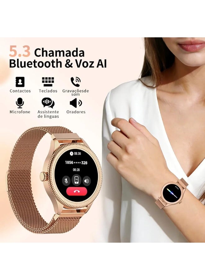 PEJE ZW06 Smartwatch for Men & Women – 1.19" AMOLED Screen, Bluetooth Call, 123 Sports Modes, 1ATM Water Resistant, Fitness Tracker - Image 2