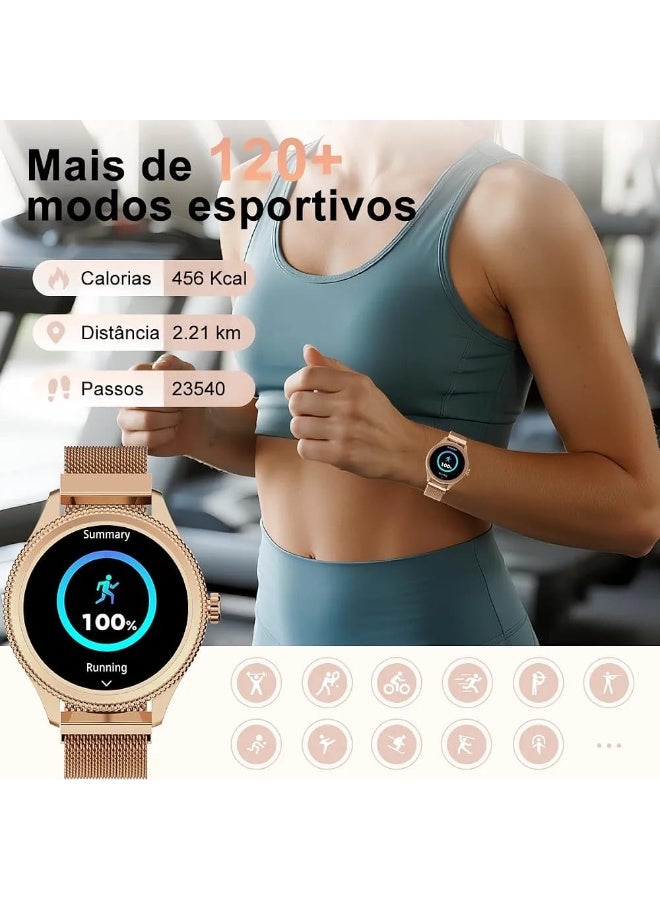 PEJE ZW06 Smartwatch for Men & Women – 1.19" AMOLED Screen, Bluetooth Call, 123 Sports Modes, 1ATM Water Resistant, Fitness Tracker - Image 4