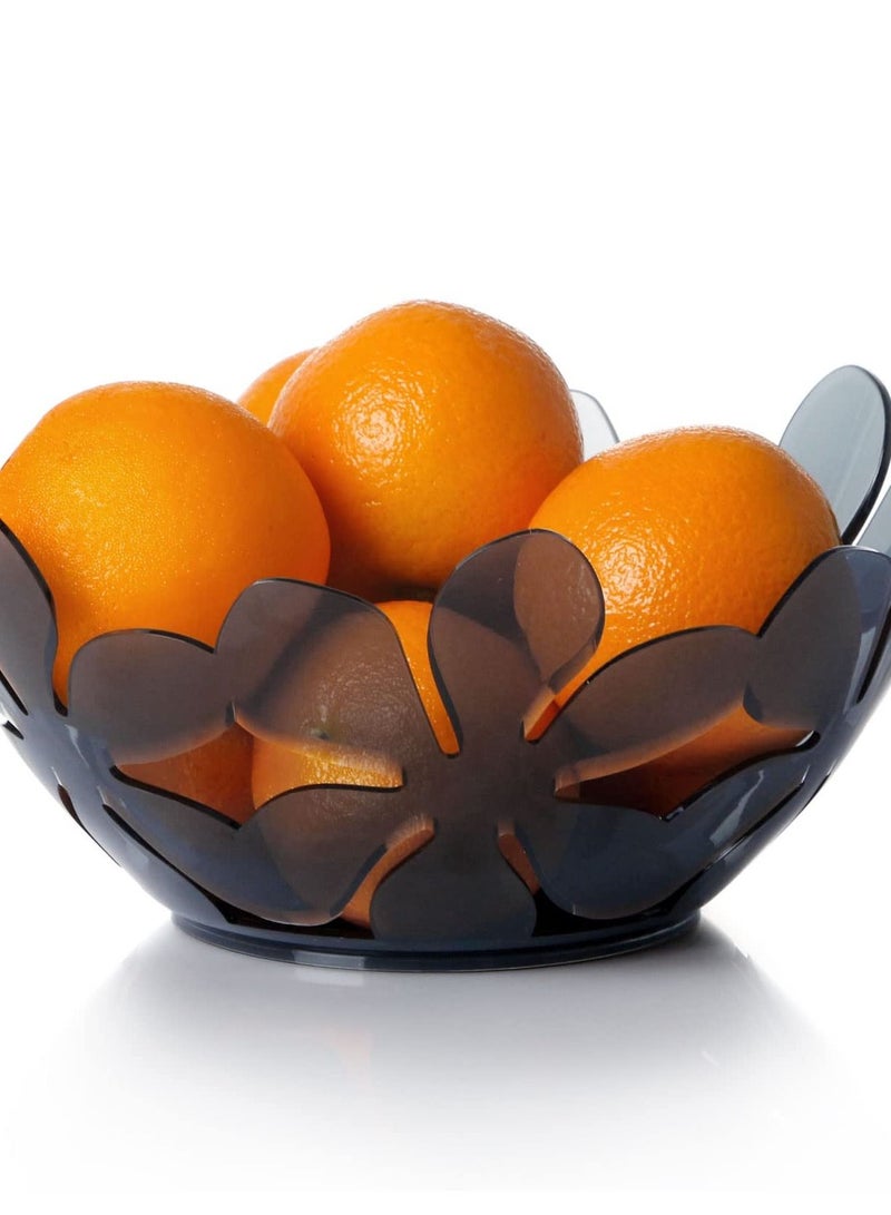 Excefore Rustless Fruit Bowl, Petal-shaped fruit basket for kitchen, Sturdy plastic decorative bowl for home decor, kitchen countertop. Color: Green.  - Image 1