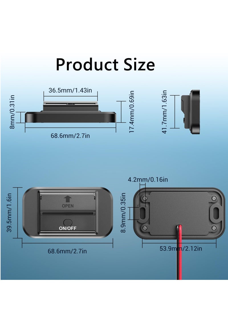KASTWAVE - 12V QC 3.0 USB Car Charger - Lightning-Fast Charging, Convenient Flip Cover, Anti-Slip Button Switch, Low Standby Power Consumption, Wide Compatibility, Easy Installation - Image 1