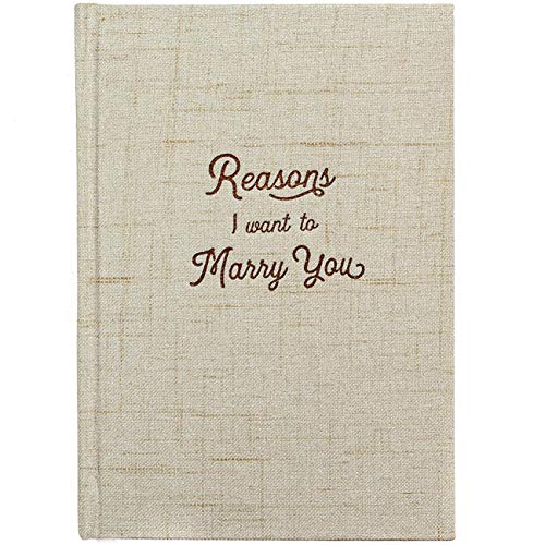 Amehla Reasons I Want to Marry You Wedding Gift Notebook - Write Love Letters To and From Bride & Groom - Linen Hardcover Letterpress and Embossed Journal for Proposal, Engagement, Anniversary, Fiance Gifts - Image 1