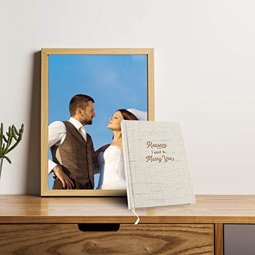 Amehla Reasons I Want to Marry You Wedding Gift Notebook - Write Love Letters To and From Bride & Groom - Linen Hardcover Letterpress and Embossed Journal for Proposal, Engagement, Anniversary, Fiance Gifts - Image 4