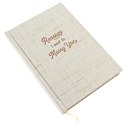 Amehla Reasons I Want to Marry You Wedding Gift Notebook - Write Love Letters To and From Bride & Groom - Linen Hardcover Letterpress and Embossed Journal for Proposal, Engagement, Anniversary, Fiance Gifts - Image 2