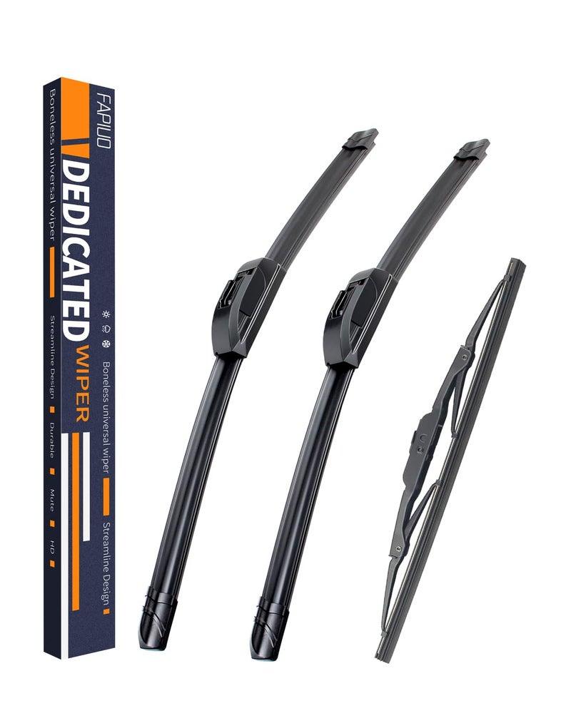 Replacement for Honda CRV 20122016 Silent Wipers FAPIUO Front and Rear Windshield Wipers 261613 Full Blade Set 3 Pack