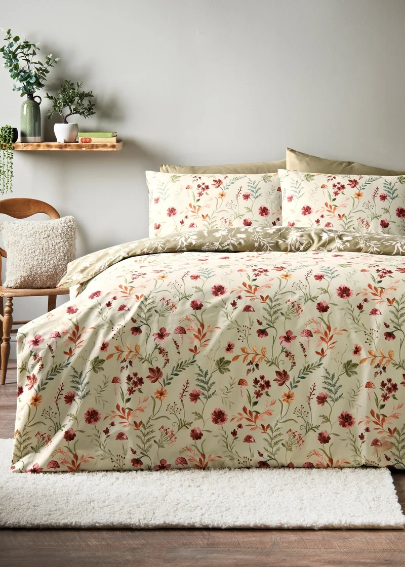 Matalan Green Floral Duvet Set