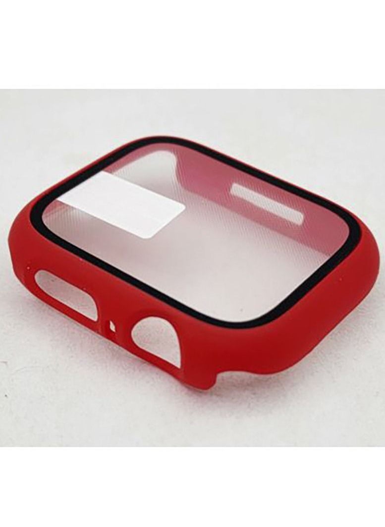 Generic - 2 In 1 PC Case + Film For Apple Watch Series 7&8 45mm - Red - Image 1