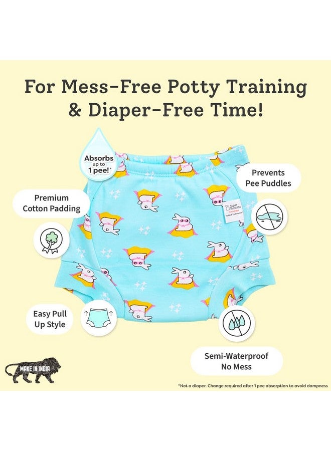 SuperBottoms Padded Underwear For Growing Babies/Toddlers|With 3 Layers Of Cotton Padding & Super DryFeel Layer| Pull-Up For Potty Training & Diaper-Free Time(Bummy World, Size: 0, Pack of 12) - Image 3