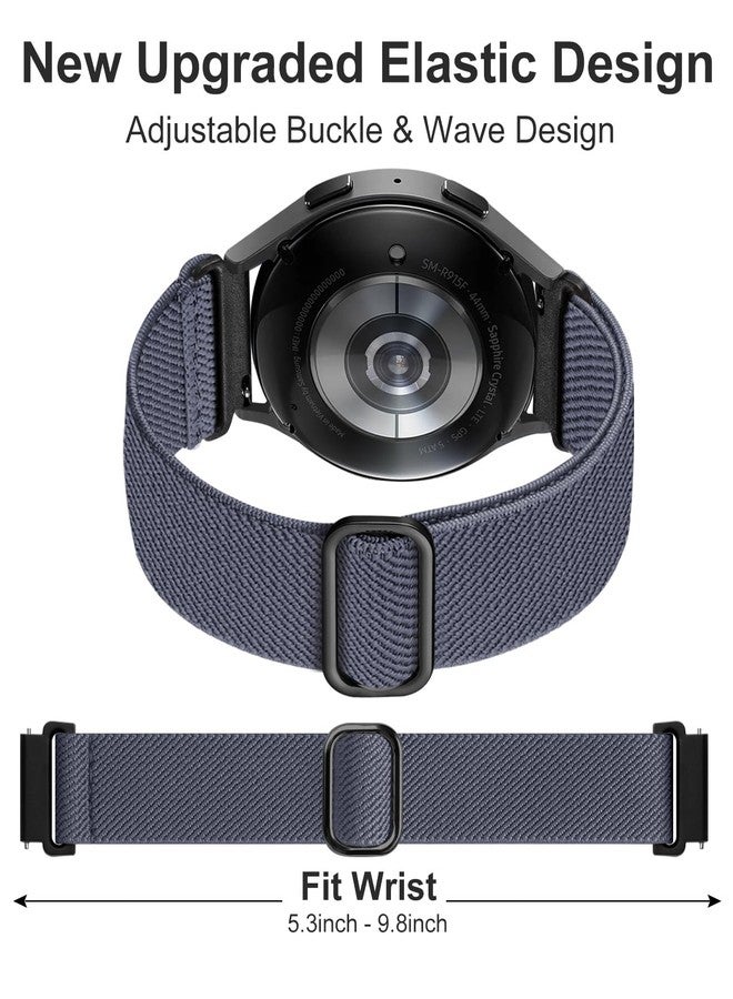 Lerobo Elastic Bands Compatible with Samsung Galaxy Watch 7/6/5/4 40mm 44mm/for Galaxy Watch 6 4 Classic 43mm 47mm 42mm 46mm/Active 2/FE, 3 Pack 20mm Soft Adjustable Breathable Sport Band - Image 3