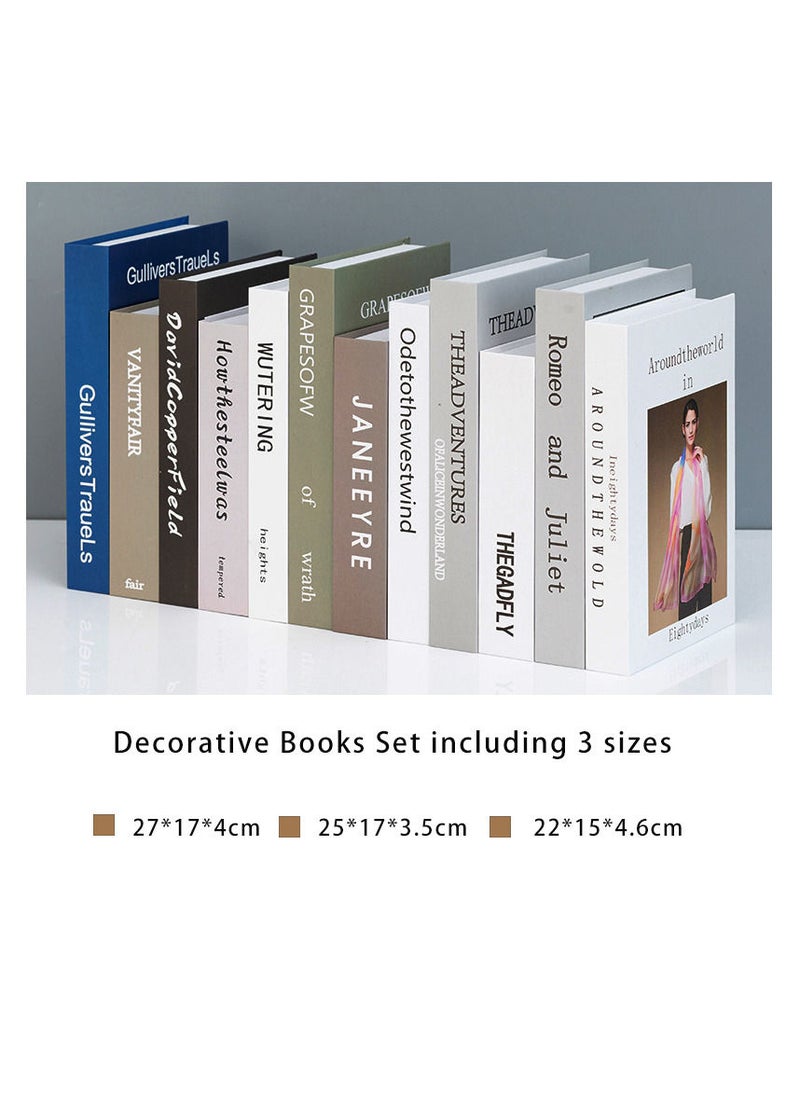 ZUIHAO Decorative Books Set 12 Pcs Fashion Fake Book Modern Hardcover Decoration for Home Office Bar Table Shelf  - Image 3