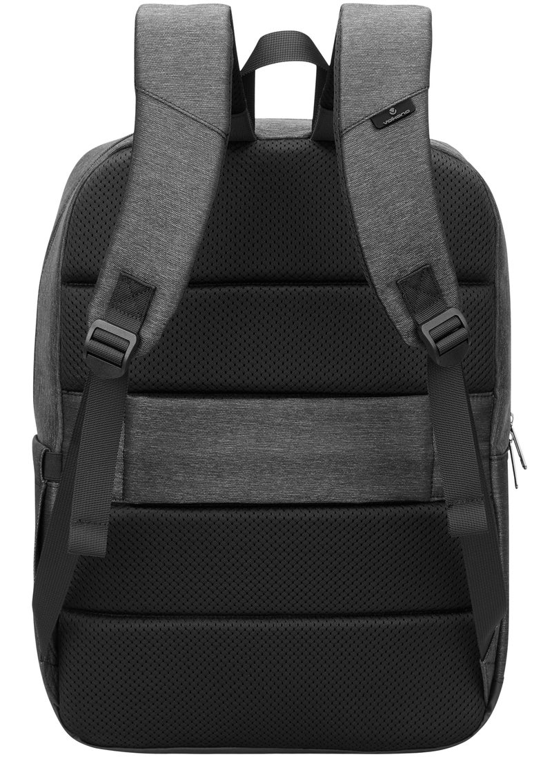 Volkano Volkano Pulse 15.6" Laptop Backpack – Charcoal, Splashproof, USB Charging Port, Trolley Strap, Heavy-Duty & Durable, Multiple Pockets for Convenience  - Image 3