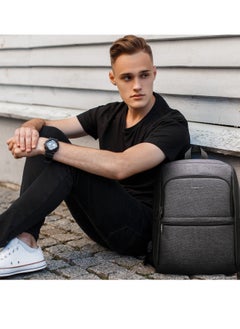 Volkano Volkano Pulse 15.6" Laptop Backpack – Charcoal, Splashproof, USB Charging Port, Trolley Strap, Heavy-Duty & Durable, Multiple Pockets for Convenience  - Image 5