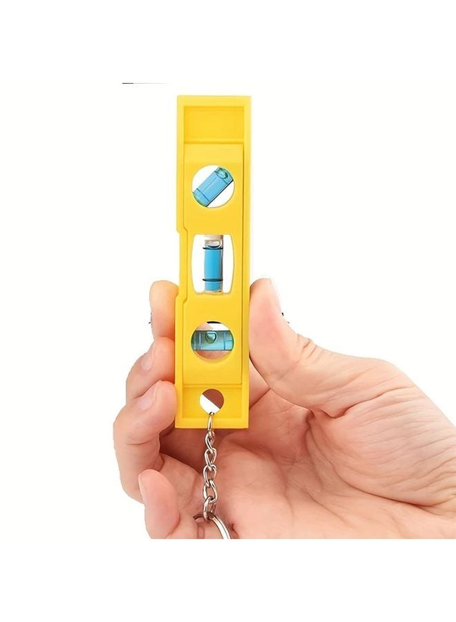 Yellow Magnetic Torpedo Level Portable Durable Plastic Measuring Instrument with Hanging Chain - Image 2