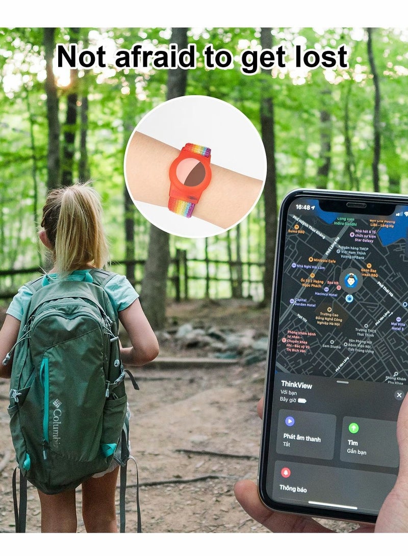 Y&D Children's Wristbands Adjustable for Apple Airtag Anti-dislodging Breathable Nylon - Image 5