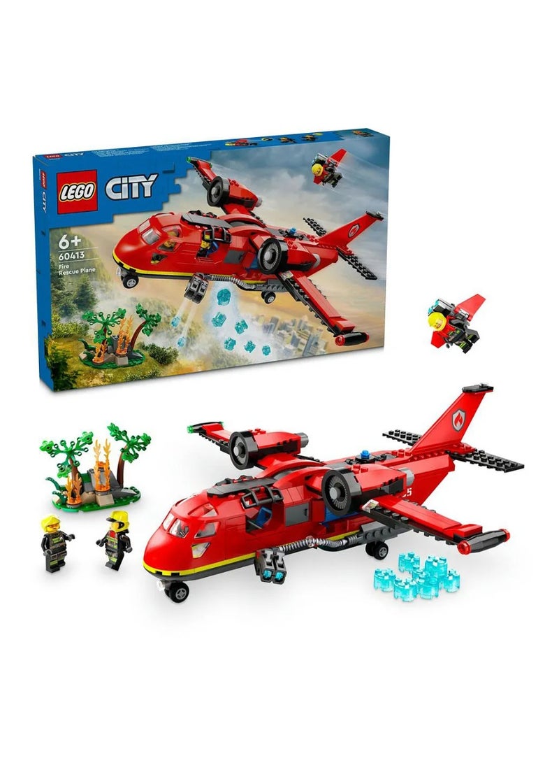 LEGO City Fire Rescue Plane 60413 - 478pcs Waterdrop Function Ages 6 Years+ Firefighter Toy - Image 1