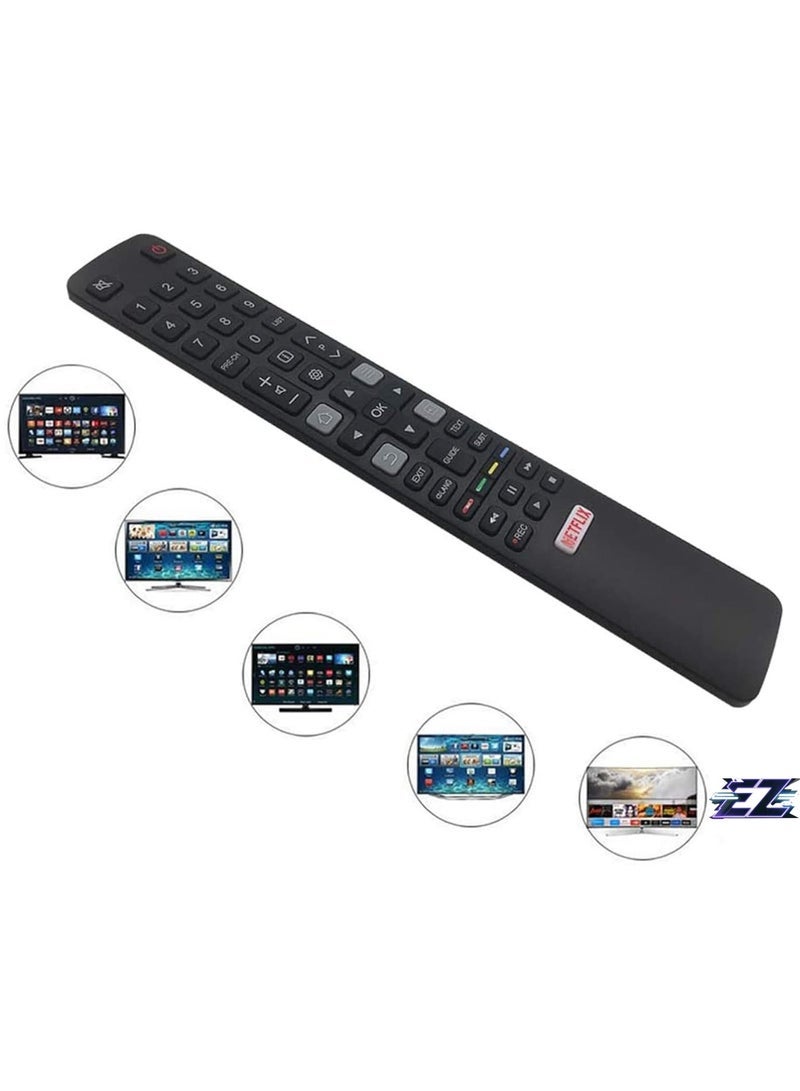 PopZa Replacement Remote Control RC802N for Remote Control TCL Thomson 4K UHD LCD LED Smart TV 55EP660 55EP680 60EP660 65DC760 U49P6046 U49S7096 65DC766 65EP640 65EP660 65EC78 0 75EP660 U43P6046 with Battery - Image 2